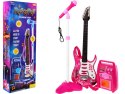 Gitara z akcesoriami dla dzieci 6+ Różowy zestaw muzyczny Wzmacniacz + Mikrofon