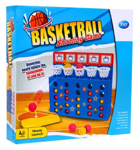Logiczna gra zręcznościowa "Koszykówka - 4 w rzędzie"