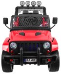 Autko terenowe Raptor Drifter Czerwony + Pilot + Napęd 4x4 + Schowek + Wolny Start + MP3 LED