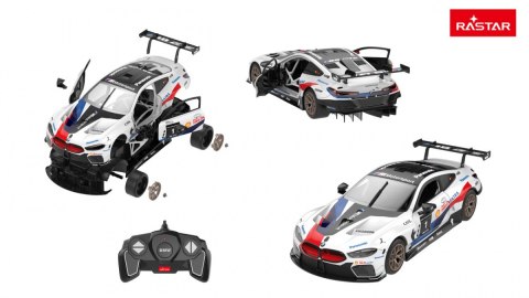 BMW M8 GTE biały RASTAR model 1:18 Zdalnie sterowane auto + Body kit + Pilot 2,4 GHz