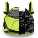 Lamborghini Sian zielony RASTAR model 1:18 Zdalnie sterowane auto + Pilot 2,4 GHz + Body kit 72 el. + Otwierane drzwi bagażnik