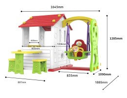 Domek ogrodowy 3w1 dla dzieci Czerwony dach