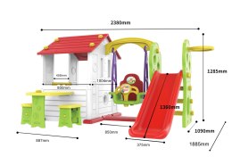 Domek ogrodowy 5w1 dla dzieci Czerwony dach