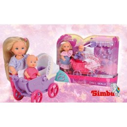 Simba Lalka Evi z Różowym wózkiem i laleczką