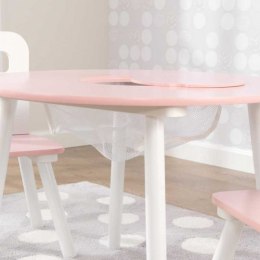 Biało różowy Drewniany stolik i 2 krzesełka KidKraft