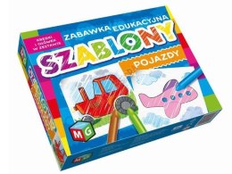 Szablony Zwierzęta Pojazdy kredki zestaw KS0013