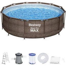 Bestway basen Stelażowy 366x100cm 9w1 rattan 56709