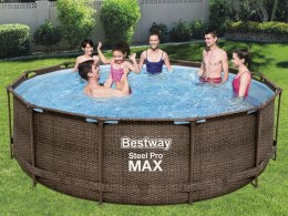 Bestway basen Stelażowy 366x100cm 9w1 rattan 56709