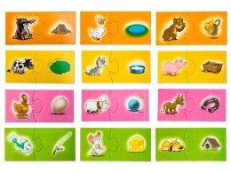 Gra edukacyjna SPINKI zwierzęta puzzle GR0308