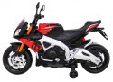 Aprilia Tuono V4 Motor na akumulator dla dzieci Czerwony + Panel MP3 + Kółka pomocnicze + Wolny Start