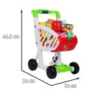 Duży Wózek sklepowy dla dzieci 3+ Atrapy Produktów spożywczych 41 el. + Dźwięki + Światła
