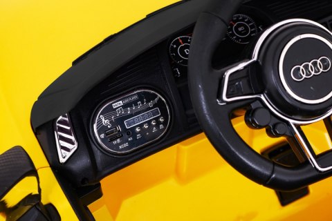 Audi R8 na akumulator dla dzieci Żółty + Pilot