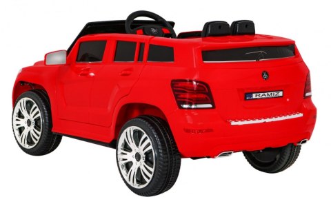 Autko City Rider dla dzieci Czerwony + Pilot + Regulacja kierownicy + Wolny Start + MP3 USB + LED