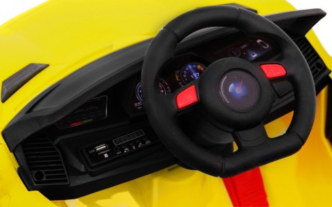 Autko Future na akumulator dla dzieci Żółty + Pilot