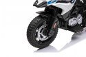 Motor Policyjny BMW F850 GS na akumulator dla dzieci + Kółka pomocnicze + Syrena + Światła + 2 Kufry + Wolny Start