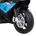 Motor BMW HP4 na akumulator dla dzieci Niebieski + 3 Koła + LED + MP3 USB + Ekoskóra