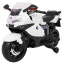 Motor na akumulator BMW K1300S dla dzieci Biały + Kółka pomocnicze + Dźwięki Światła + Wolny Start