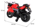 Motor na akumulator BMW K1300S dla dzieci Czerwony + Kółka pomocnicze + Dźwięki Światła + Wolny Start