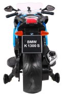 Motor na akumulator BMW K1300S dla dzieci Niebieski + Kółka pomocnicze + Dźwięki Światła + Wolny Start