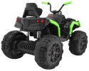 Quad ATV na akumulator dla dzieci Czarno-zielony + Koła EVA + Radio MP3 + LED + Wolny Start