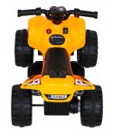 Quad The Fastest na akumulator dla dzieci Żółty + Silnik 25W