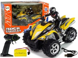 Quad Rock Crawler Trójkołowy Zdalnie Sterowany 1:12 2,4G Żółty