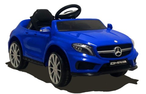 Mercedes GLA45 niebieski koła Eva, fotelik Ekoskóra Licencja