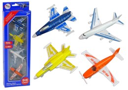 Zestaw Samoloty Odrzutowce Kolorowe 1:400 4 Szt