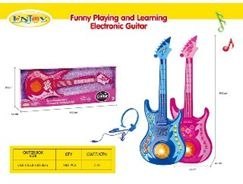Gitara Elektryczna Dla Dzieci Słuchawki Różowa