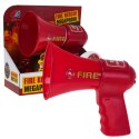 Megafon Straży Pożarnej dla dzieci 3+ Czerwony + Nagłośnienie + Odgłosy syren + Dioda LED