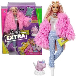 Barbie Extra Modna stylowa Lalka + urocza różowa świnka nr 3 ZA4985