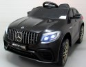 MERCEDES GLC63s CZARNY Auto na akumulator napęd 4x4 SKÓRA