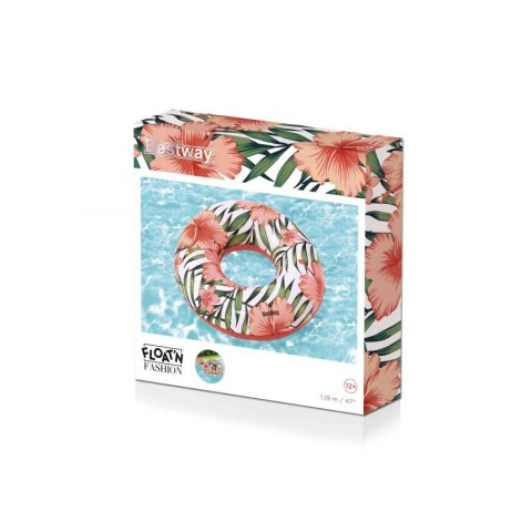 Dmuchane Kółko Tropical do pływania dla dzieci 12+ Biały BESTWAY 119cm