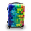 Komplet walizek podróżnych na kółkach CUBE 3szt SET kolorowe lekkie