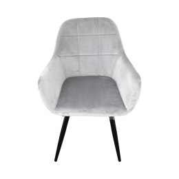 Szare welurowe fotele Fotel Welurowy nowoczesny styl zestaw krzeseł