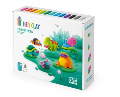 Masa Plastyczna Hey Clay Egzotyczne zwierzęta 15 puszek Tm Toys