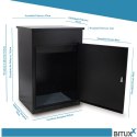 Skrzynka paczkowa Bituxx duża skrzynka pocztowa na przesyłki paczki czarna