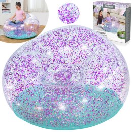 Bestway Brokatowy Fotel dmuchana pufa Glitter Dream 114 x 112 x 66cm 75115