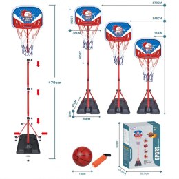 WOOPIE Zestaw Koszykówka Wolnostojąca Regulowana Wysokość 90-170cm + Piłka