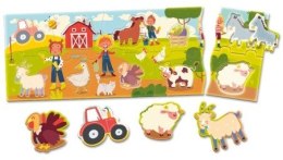 Układanka Carotina Baby Puzzle panorama - Farma Lisciani