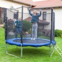 Trampolina ogrodowa duża 250cm z siatką osłonka i drabinka w komplecie