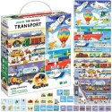 CzuCzu Puzzle Tak działa Transport 60ele + plakat edukacyjny ZA5145