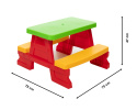 STOLIK PIKNIKOWY dla dzieci 5067 CZERWONY