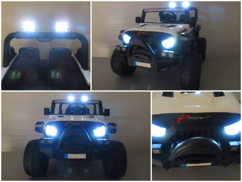 AUTO X16 R-SPORT BIAŁY Auto na akumulator EVA SKÓRA Pilot Akumulator litowo-jonowy