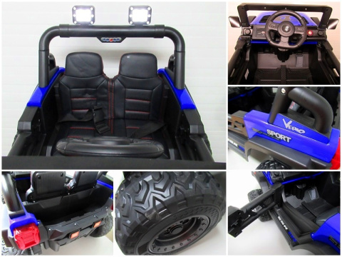 AUTO X16 R-SPORT NIEBIESKI Auto na akumulator EVA SKÓRA Pilot Akumulator litowo-jonowy