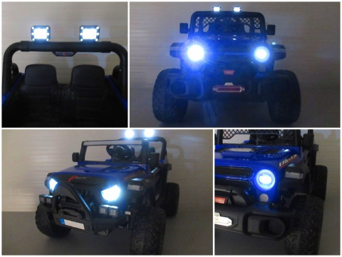 AUTO X16 R-SPORT NIEBIESKI Auto na akumulator EVA SKÓRA Pilot Akumulator litowo-jonowy