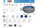 Bestway Lay-Z-Spa SANTORINI PRO 7 LED aplikacja hydromasaż 5-7osob 6001T