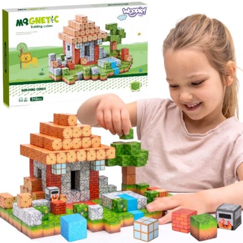WOOPIE Klocki Magnetyczne Konstrukcyjne Świat Klocków 108 el.