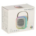 Zestaw do karaoke głośnik Bluetooth 2 mikrofony USB LED 10W niebieski