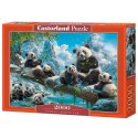 Puzzle 2000-elementów C-201013-2 Pandas Winter Fun